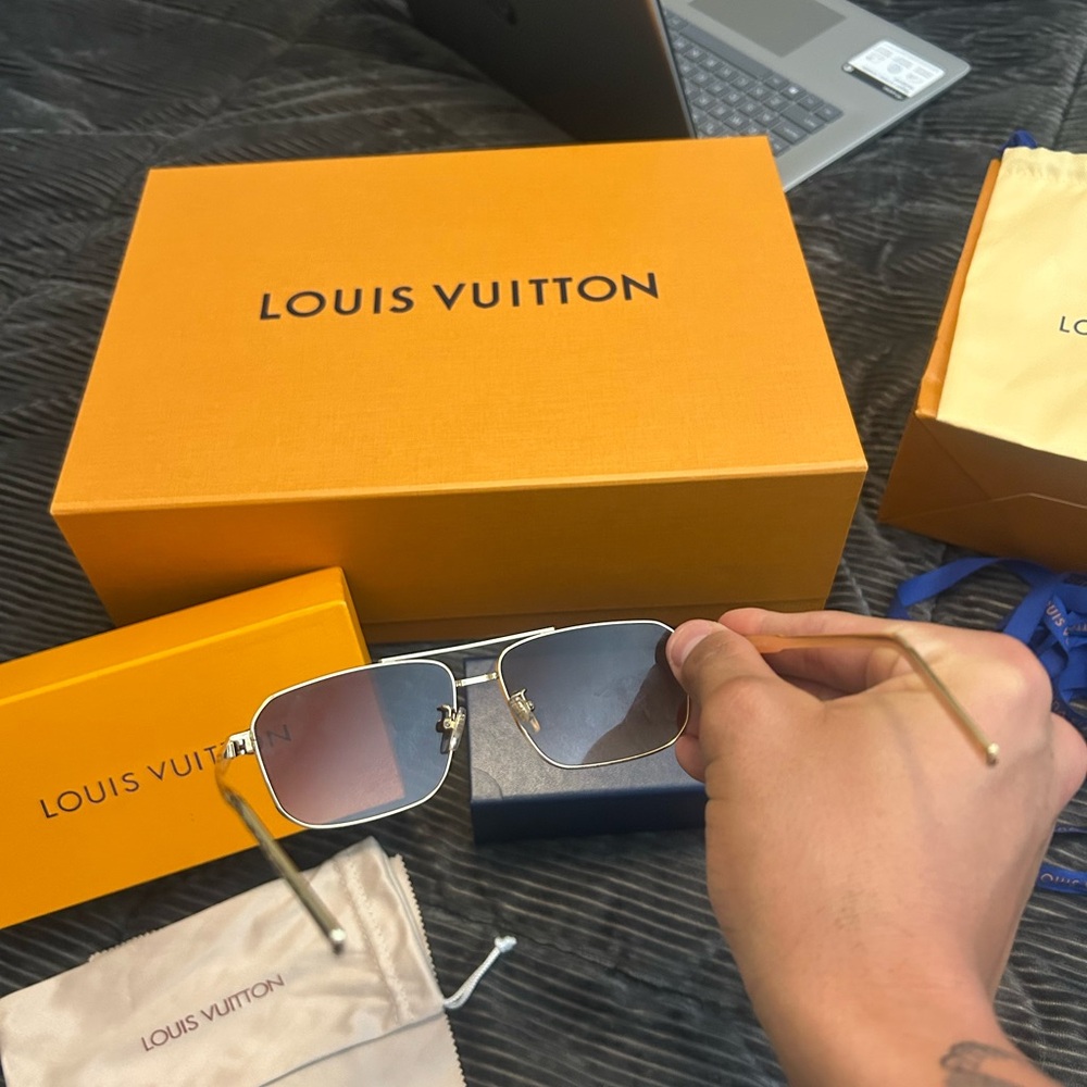 Louis Vuitton Gold and Silver Sunglasses